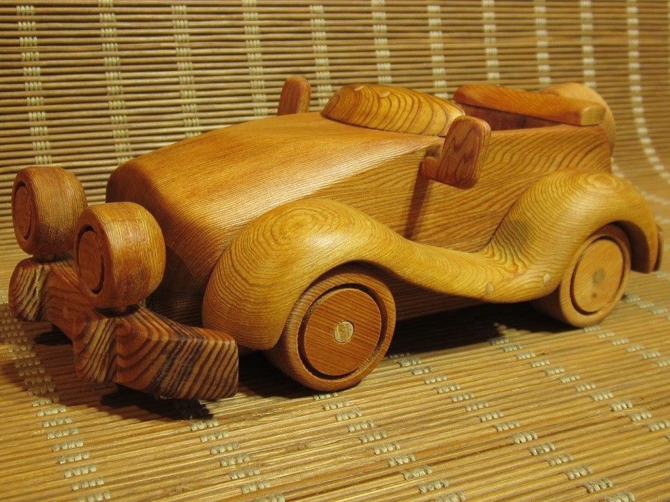 屋久杉工芸品 クラシックカー置物 アメリカンレトロ 手造り 一点物 屋久島 木製 ミニカー 1940年代 フォード ベントレー シトロエン