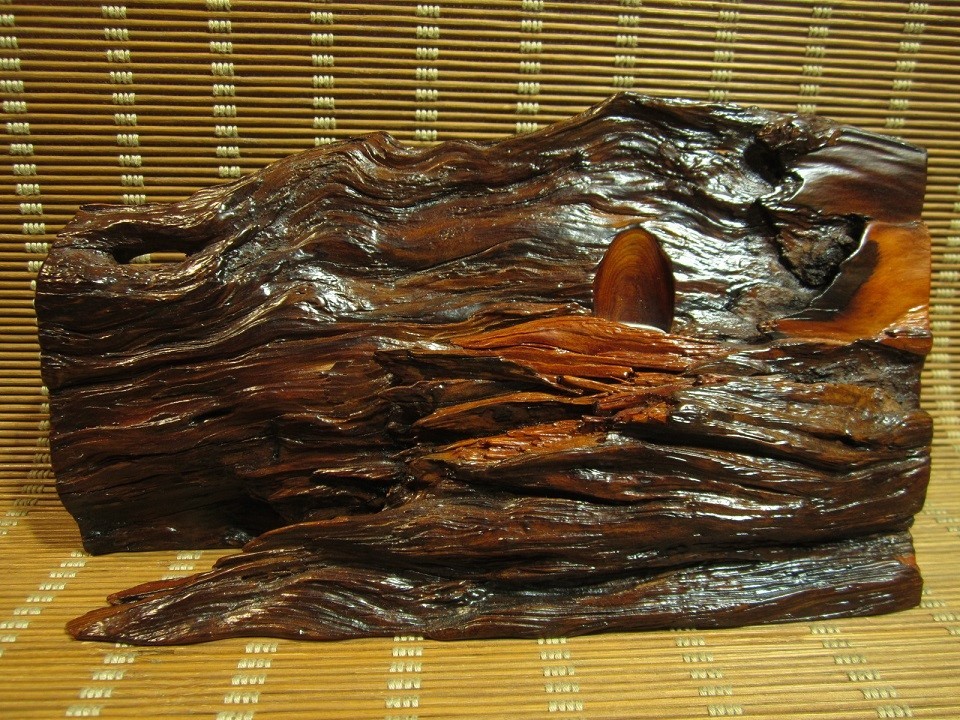 屋久杉工芸品 一輪挿し 花瓶 花器 未使用品 新品 鹿児島 屋久島 木製