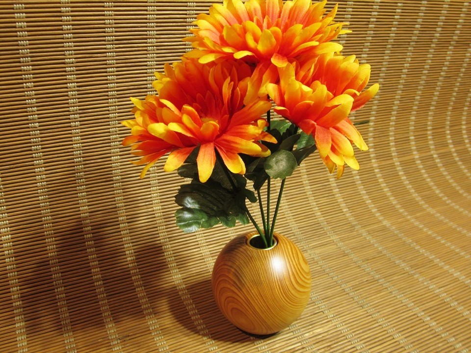 屋久杉工芸品 一輪挿し 花器 花瓶 新品 未使用品 鹿児島 屋久島 木製