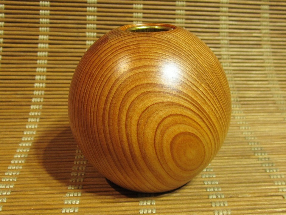 屋久杉工芸品 一輪挿し 花器 花瓶 新品 未使用品 鹿児島 屋久島 木製