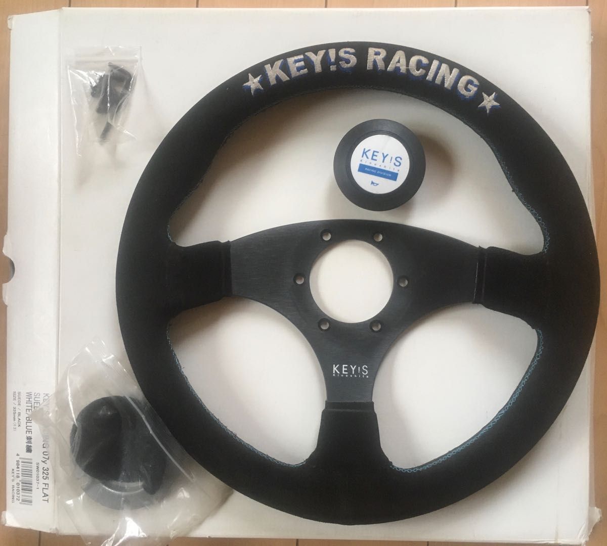KEY SRacing Steeringオリジナル ステアリング フラットタイプ KEY SRacing Steeringオリジナル ステアリング フラットタイプ