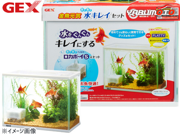 GEX 金魚元気 ぶくぶく水キレイセットS 熱帯魚 観賞魚用品 水槽 セット水槽 ジェックス_画像1