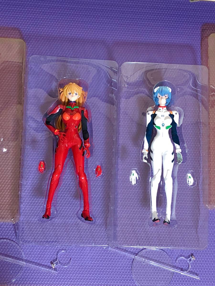 1日元開始Medicom玩具圖RAH新世紀福音戰士Soryu·Asuka·Langley Ayanami Rei 2件套插頭套裝ver。 <Br> 1円スタート メディコムトイ フィギュア RAH エヴァンゲリオン 惣流・アスカ・ラングレー 綾波レイ 2体セット プラグスーツver.