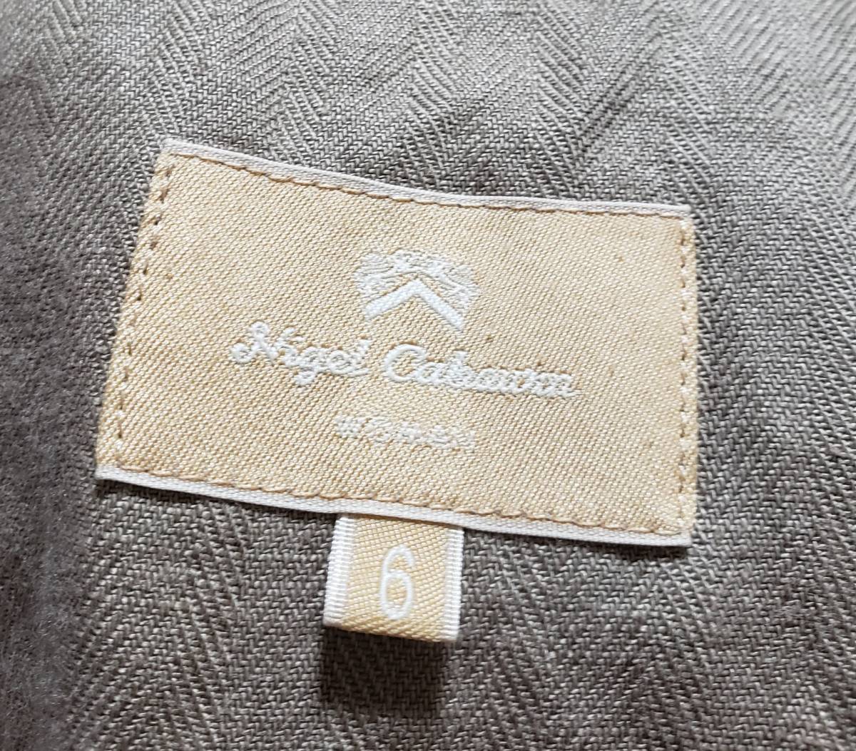 NIGEL CABOURN ナイジェルケーボン リネンヴィンテージライクスカート 6 ベージュ_画像10