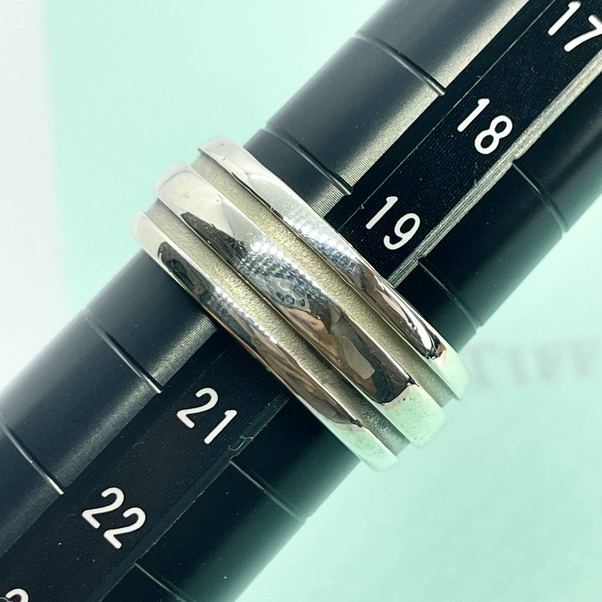 約20号 ティファニー グルーブド ダブル ライン リング シルバー 約20号 ティファニー グルーブド ダブル ライン リング シルバー