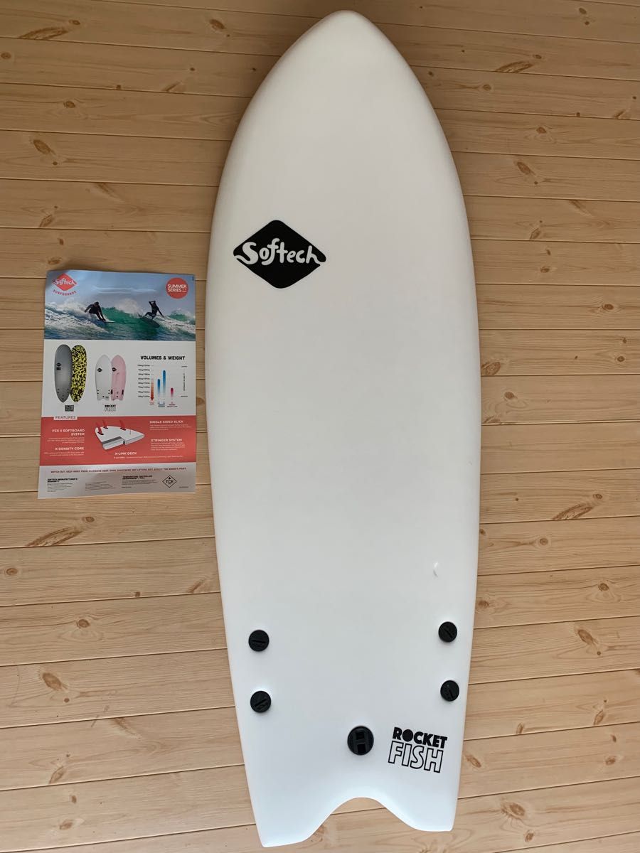 【未使用品】ソフテック ロケット フィッシュ ソフト サーフボード 4’8” フィン付き【送料無料】