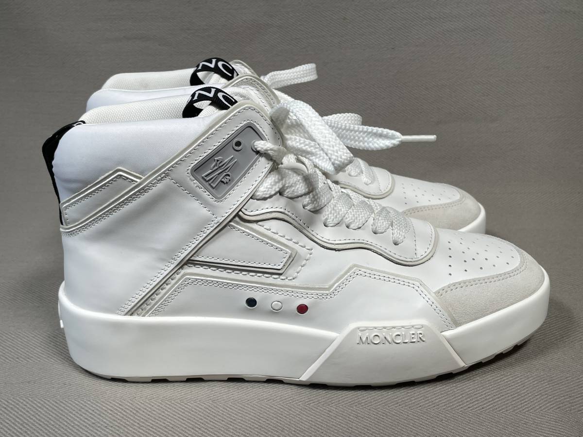 新品 本物 モンクレール MONCLER レザー ハイカット スニーカー 40 PROMYX SPACE HIGH 白 ホワイト 革靴 本革_画像5