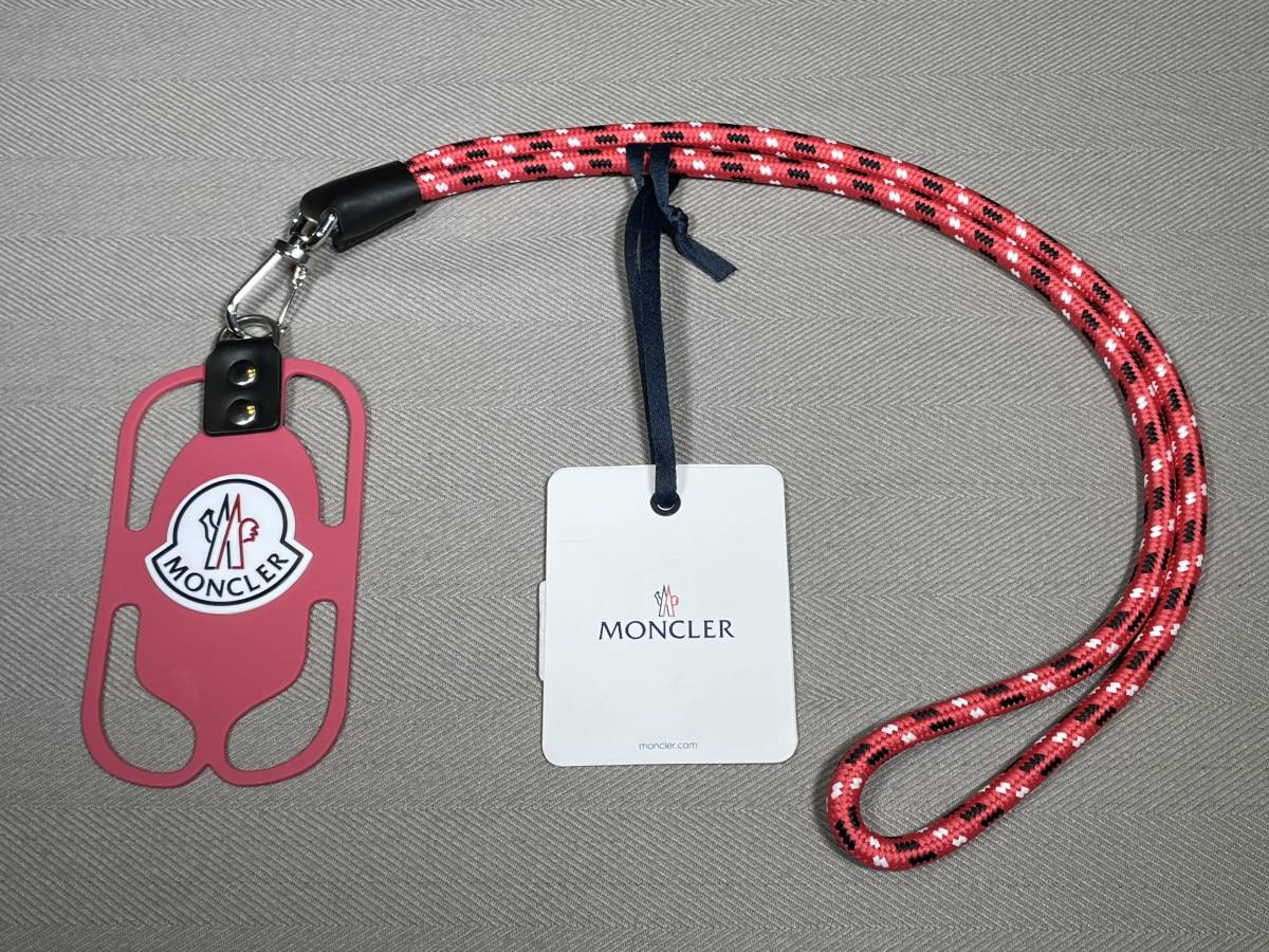 新品 本物 モンクレール MONCLER スマートフォン ストラップ スマホ ケース iPhone ピンク ロゴ スマホカバー