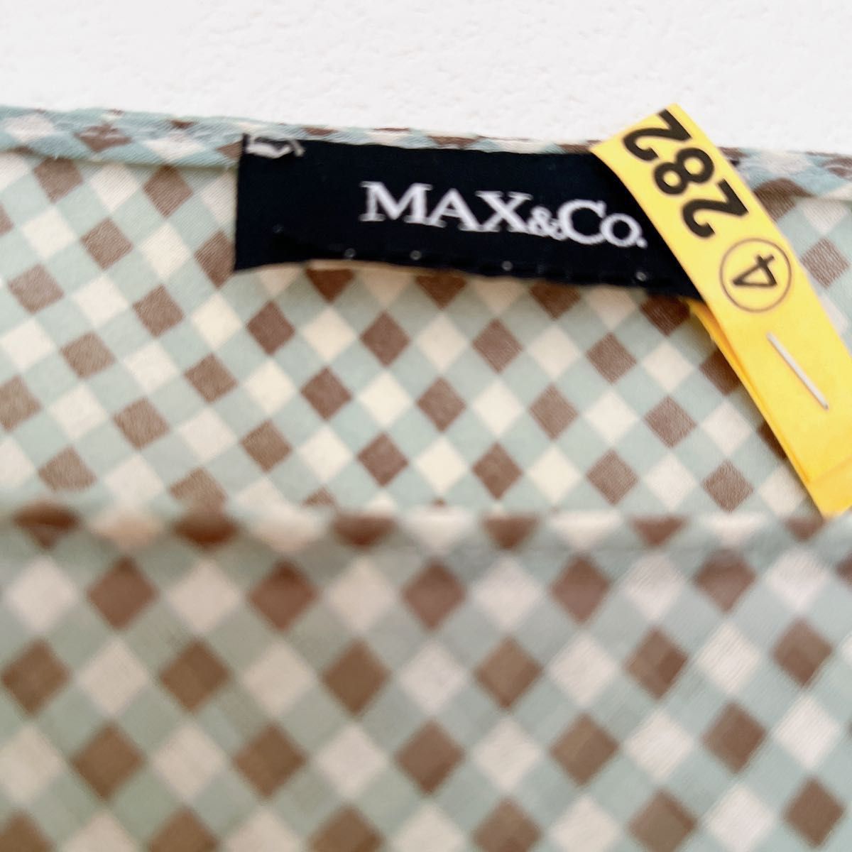 美品　Max&Co.(マックス&コー) ワンピース(レディース)透け感エメラルドグリーンミニワンピース　ドレスワンピース