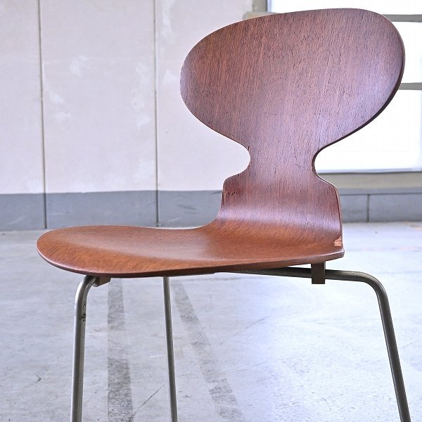 北欧Vintage Fritz Hansen/フリッツ・ハンセン 「アント・チェア」 初期3本脚 チーク材 アルネ・ヤコブセン 1960年代 ビンテージチェア_画像1