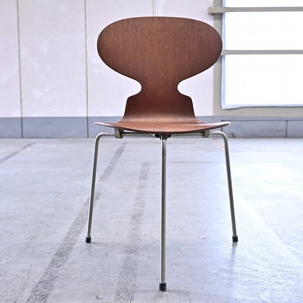 北欧Vintage Fritz Hansen/フリッツ・ハンセン 「アント・チェア」 初期3本脚 チーク材 アルネ・ヤコブセン 1960年代 ビンテージチェア_画像3