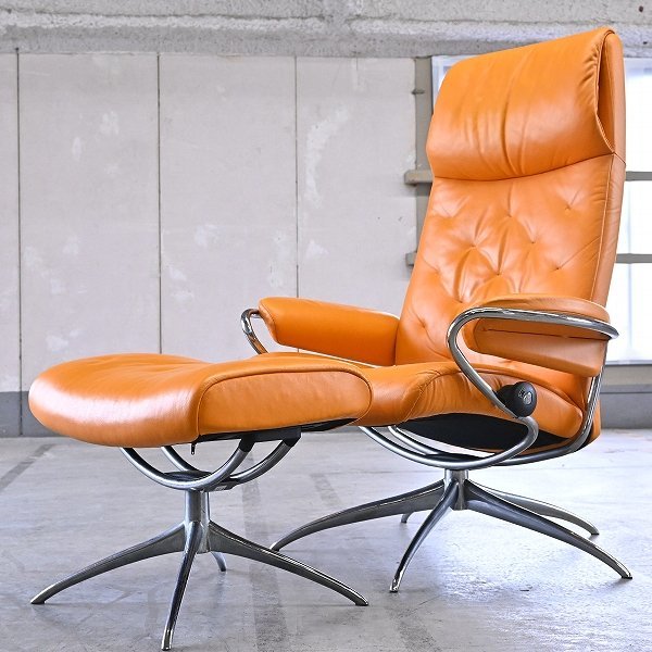 EKORNES[me Toro ]33 ten thousand total original leather -stroke less less chair ottoman set reclining Northern Europe noru way eko -nesMetro