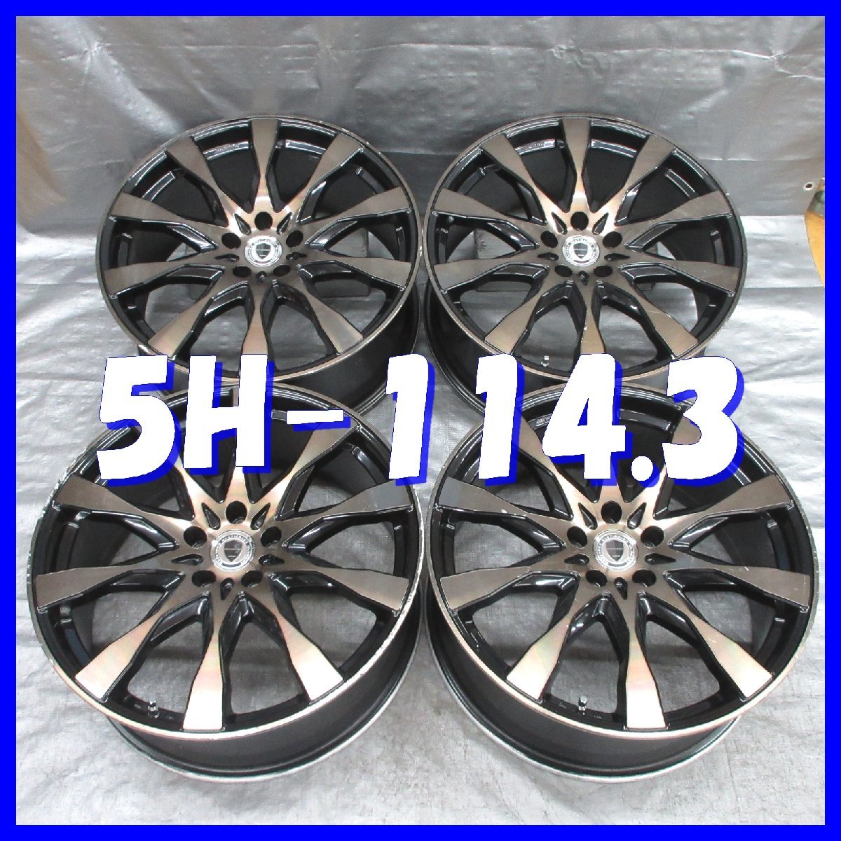 □送料無料 A2■ WORK SCHWERT SC2M ■ 20×8.5J+36 ■ 5H PCD114.3 ◇ ４本 ◇ 日本製 ブラック/ブロンズ ポリッシュ系 1ピース/スポーク_画像1