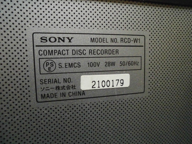 SONY COMPACT DISC RECORDER RCD-W1 Sony雙CD播放器 原文:SONY COMPACT DISC RECORDER RCD-W1 ソニー ダブルＣＤデッキプレイヤー