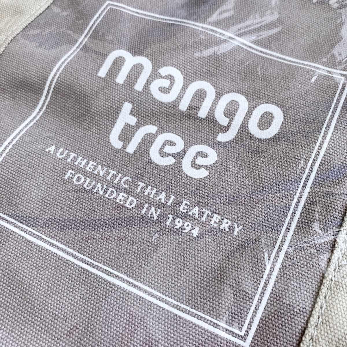【新品】mango tree マンゴーツリー　オリジナルエコバッグ　シンプル無地 トートバッグ ノベルティ　ロゴ入り 2way