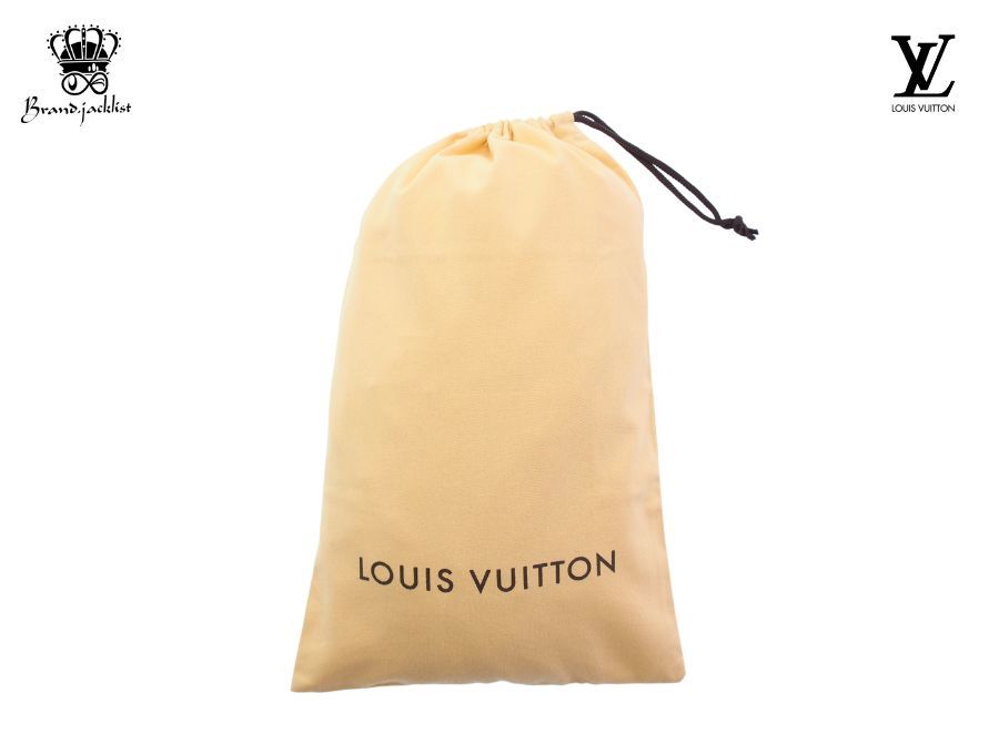 【Used 開封品】 ルイヴィトン LOUIS VUITTON 保存袋 LV専用袋 巾着ポーチ 保管用布袋 コットン100％ ベージュ 茶色紐 縦長 43.5×27cm_画像1