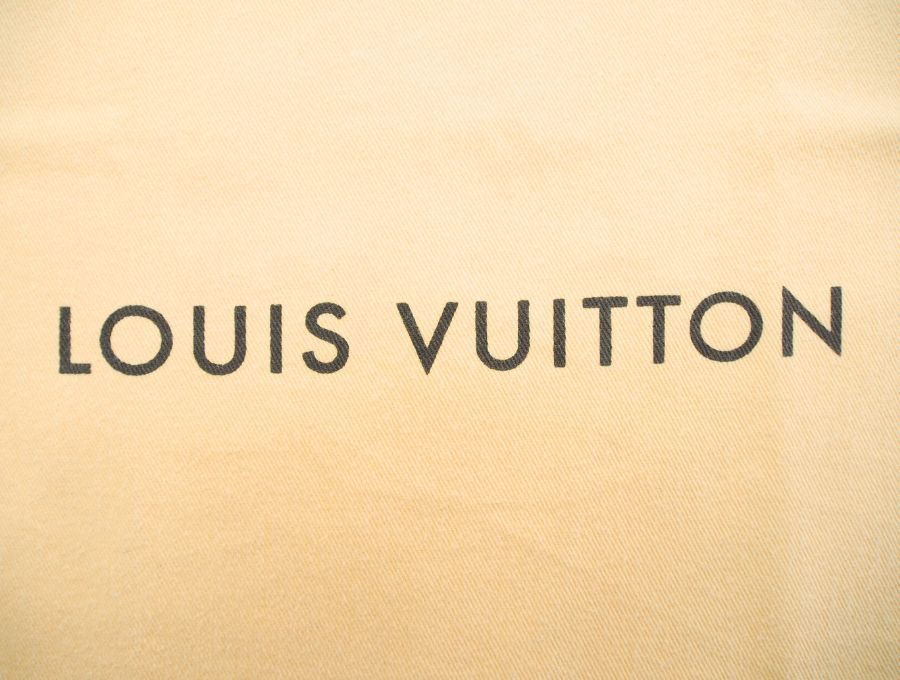 【Used 開封品】 ルイヴィトン LOUIS VUITTON 保存袋 LV専用袋 巾着ポーチ 保管用布袋 コットン100％ ベージュ 茶色紐 縦長 43.5×27cm_画像3