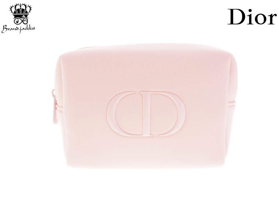 【New 新品】クリスチャンディオール Dior ノベルティ 2021 コスメポーチ Dior BEAUTE ブラッシュポーチ CD ピンク_画像1