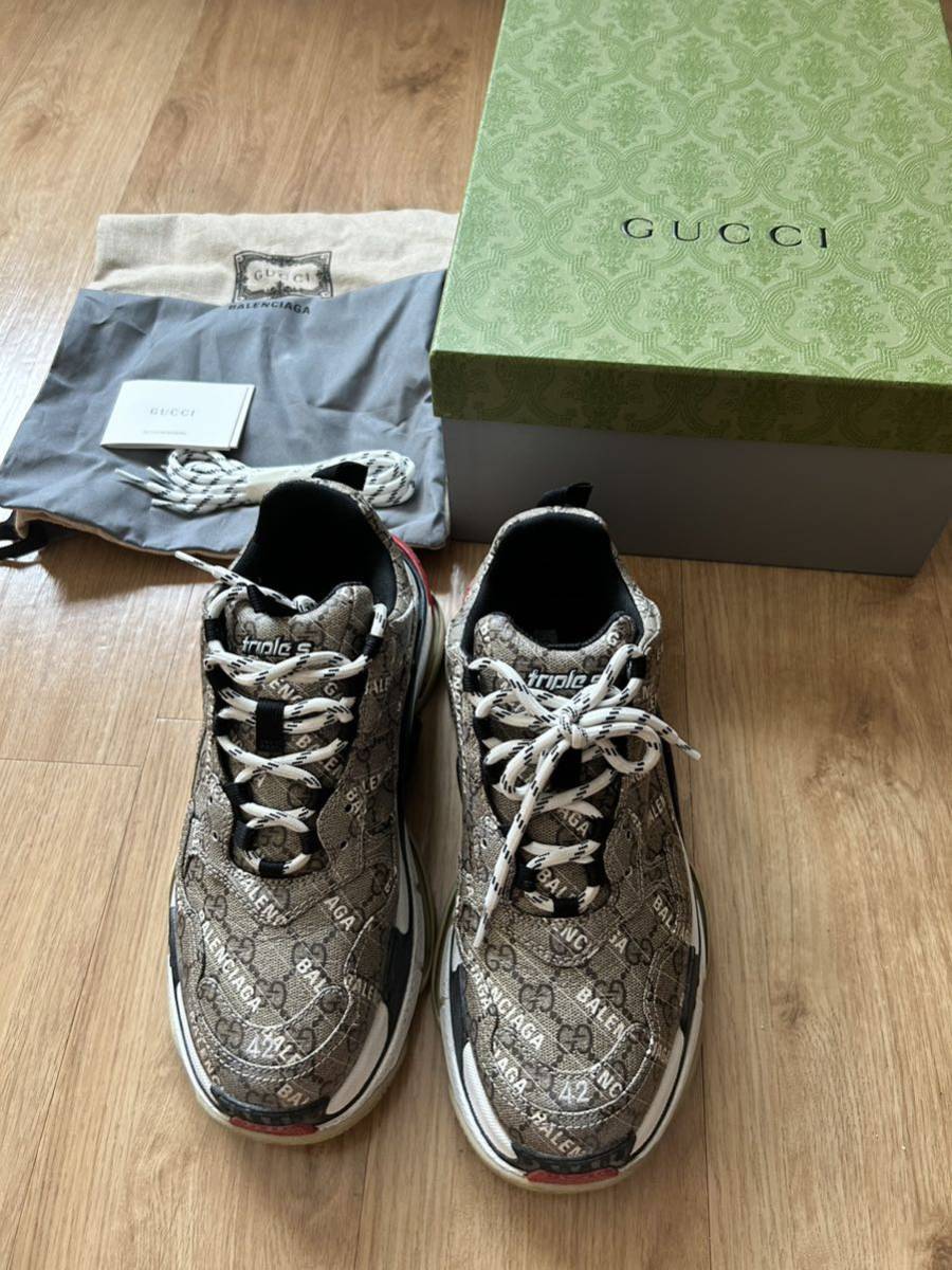 公式販売中 GUCCI BALENCIAGA グッチ バレンシアガ コラボスニーカー42