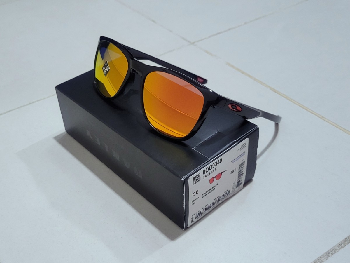 正規品 新品 OAKLEY TRILLBE X オークリー トリルビー RUBY IRIDIUM ルビー イリジウム POLISHED BLACK ブラック サングラス OO9340-0252