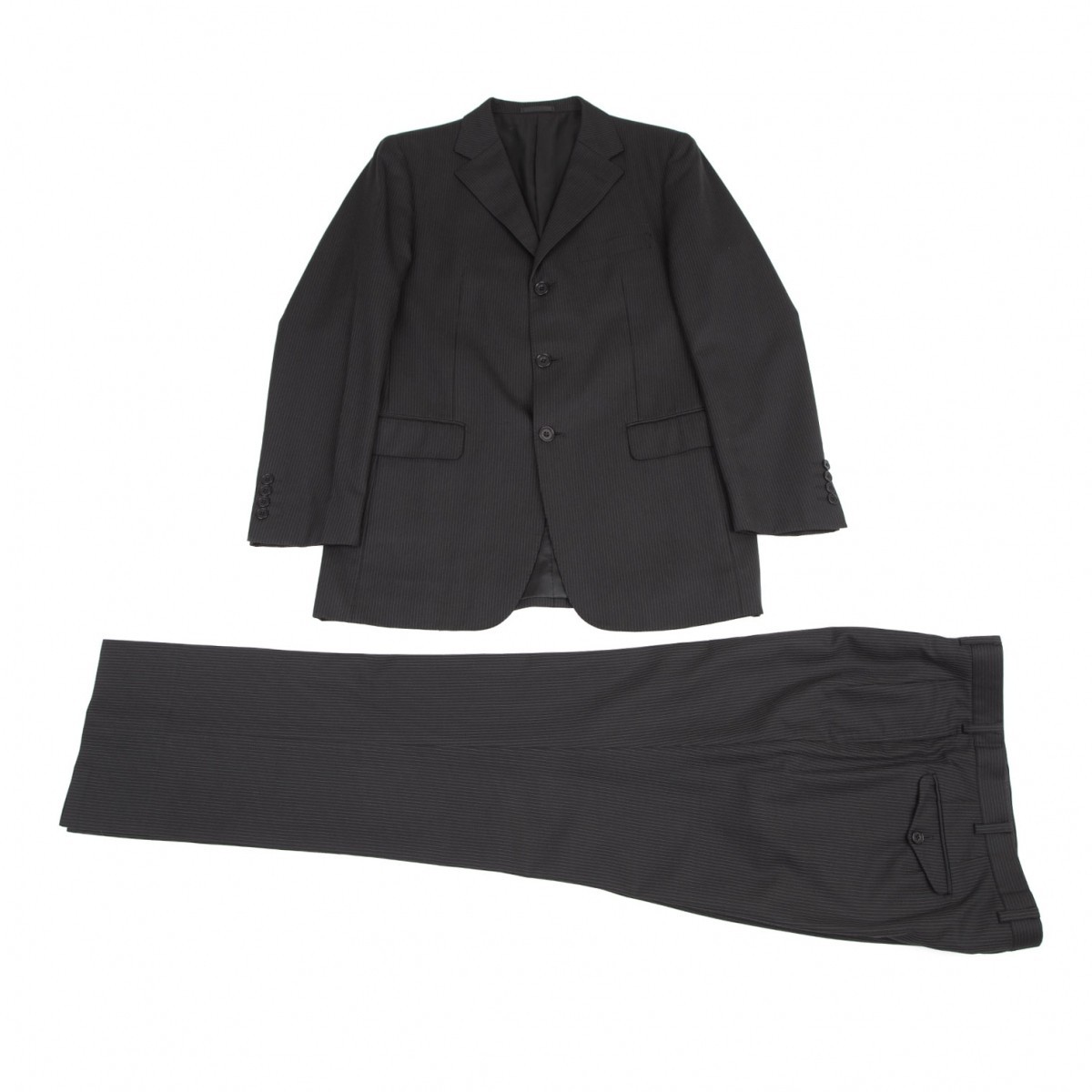  Burberry Black Label BURBERRY BLACK LABEL шерсть в тонкую полоску конические брюки чёрный 42L