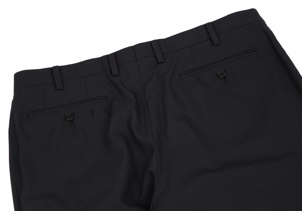  Burberry Black Label BURBERRY BLACK LABEL шерсть полоса ткань конические брюки темно синий 42L