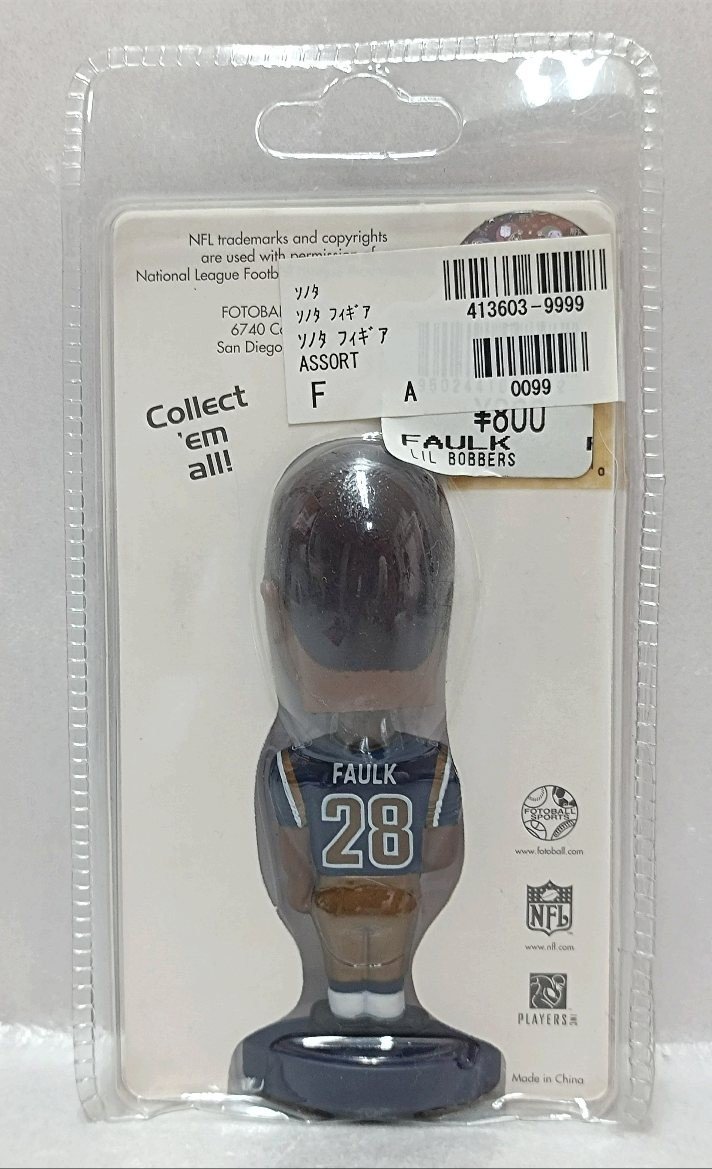 レア新品 NFL 首振りフィギュア FAULK／WARNER／MOSS 3体の画像5