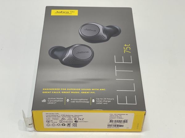 中古美品】Jabra 完全ワイヤレスイヤホン Elite 75t チタニウム