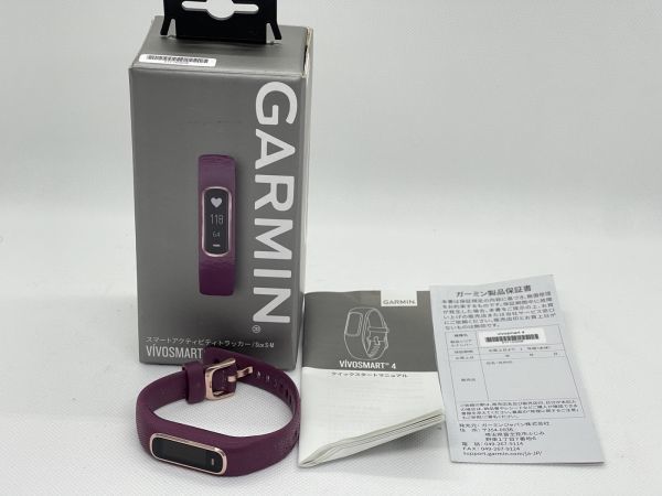 【中古】GARMIN VIVOSMART 4 010-01995-61 温度エラー？【2423070019433】_画像1