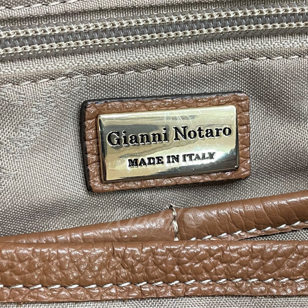 ジャンニノターロ x エーピーストゥディオ GIANNI NOTARO x AP STUDIO　 別注キャンバスレザートート 商品番号：8068000094407_画像5