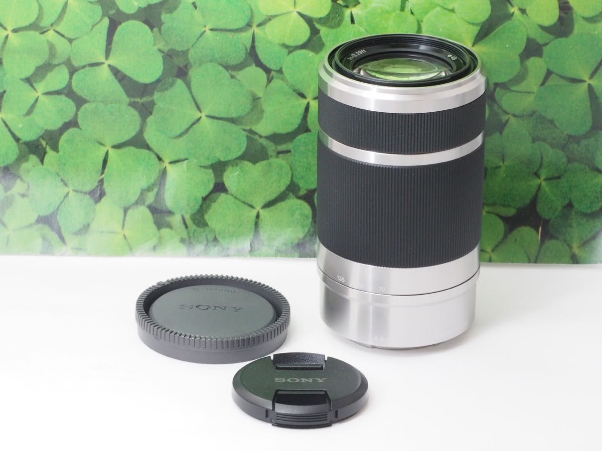 【美品】ソニー♪E 55-210mm F4.5-6.3OSS望遠レンズシルバー