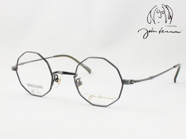 John Lennon ジョンレノン 日本製メガネフレーム JL-1087-4 十角形 丸メガネ 度付きレンズ可 近視 老眼鏡 遠近両用 伊達メガネ サングラス_画像1
