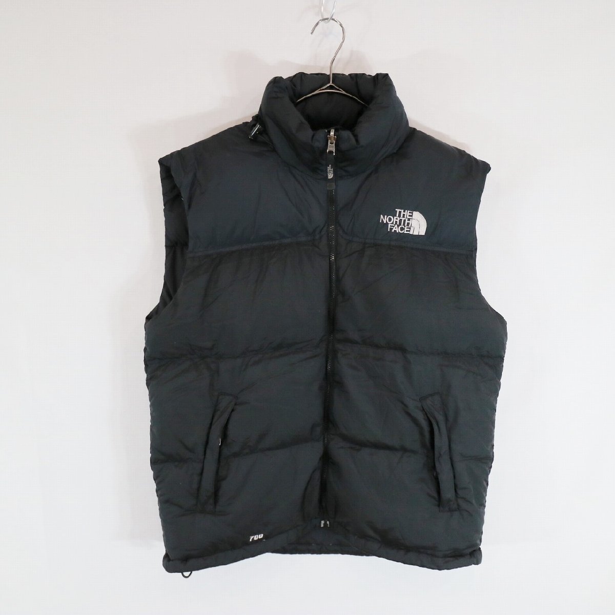 THE NORTH FACE ノースフェイス ヌプシ ダウンベスト アウトドア キャンプ 防寒 ブラック ( メンズ L ) 中古 古着 N4638_画像1