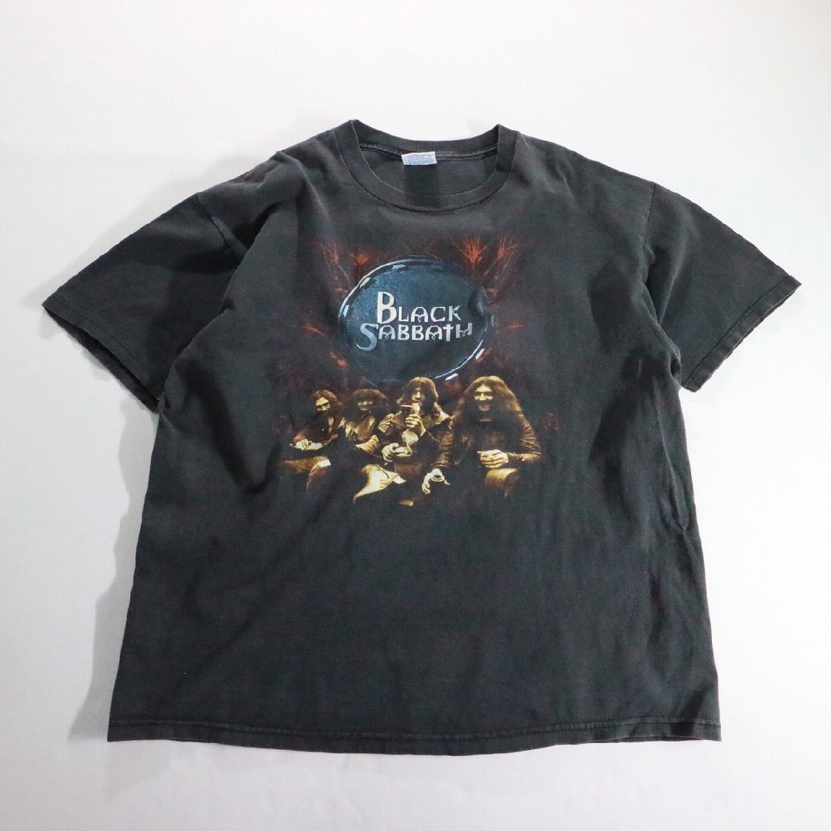 高級感 F□90年代 USA製 k7321 古着 中古 (XL) 黒色 ブラック Tシャツ