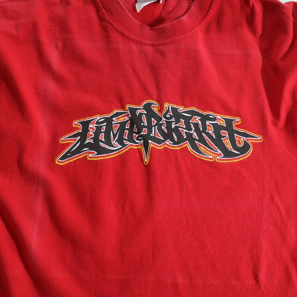 【SALE】F□00年代 Limp Bizkit リンプビズキット バンド プリント Tシャツ レッド 赤色 (Sサイズ相当) 中古 古着 k7237_画像2