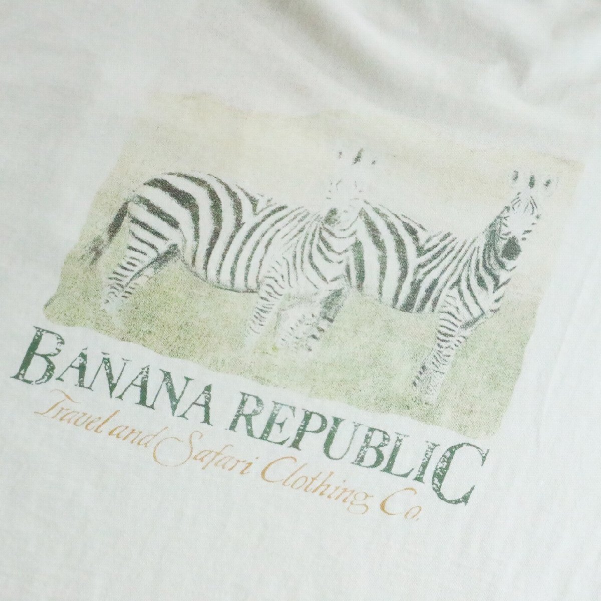 【SALE】F□80年代 Banana Republic Travel Safari Clothing バナナリパブリック ポケットTシャツ 白 ホワイト(≒L) 中古 古着 k9056_画像4