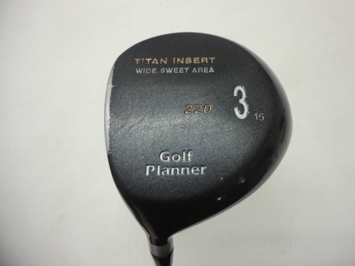 ★即決/レフティ★ゴルフプランナー★メンズ左打ち用フェアウェイウッド/3番ウッド/3W★Golf Planner TITAN INSERT 220 Blackmore★R★15°_画像1