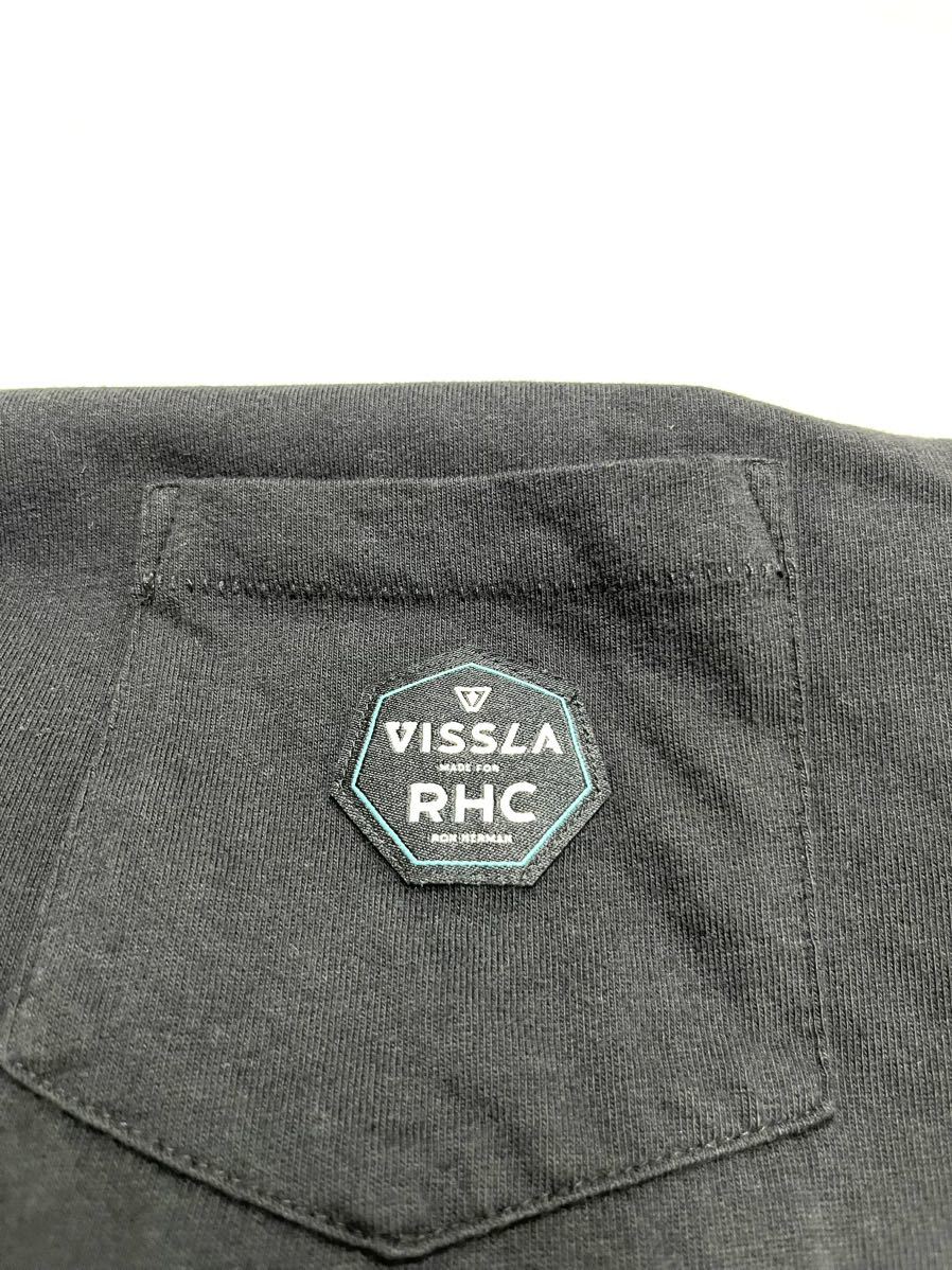 Ron Herman 別注 RHC ロンハーマン VISSLA ヴィスラ Pocket Tee ポケット Tシャツ M ブラック USA製 アメリカ製 Logo ロゴ_画像3
