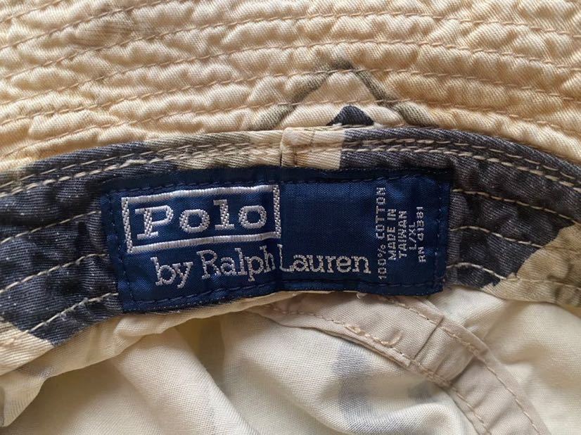 送料無料 未使用 DEAD STOCK デッドストック 90s POLO ラルフローレン FISHINGフィッシング 総柄 vintage camp HAT ハット cap 帽子 rrl XL