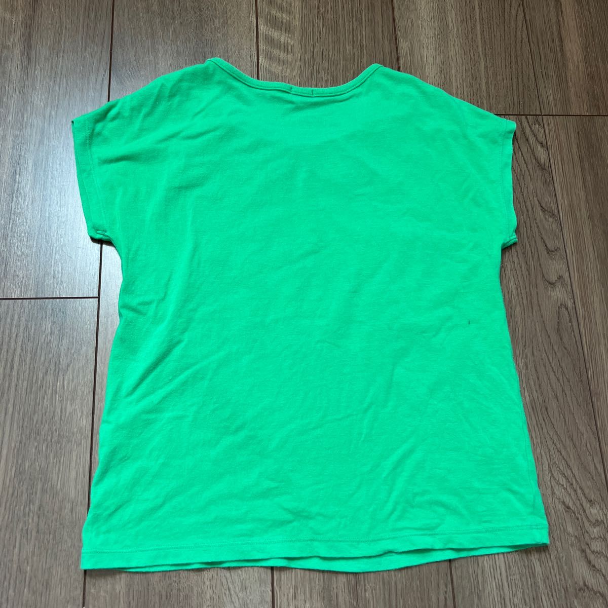 sister JENNI ジェニィ半袖フレンチ袖Tシャツグリーン緑ロゴ140サイズ女の子ノースリーブスタッズ