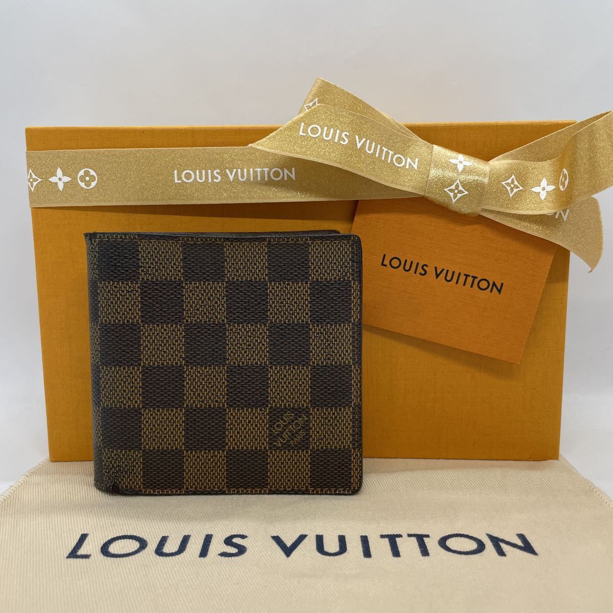 LOUIS VUITTON ルイヴィトン ダミエ エベヌ ポルトフォイユマルコ 二