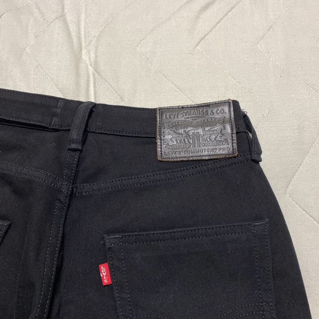 7B【美品】LEVIS リーバイス 19151-0059 黒 ブラック デニム ジーンズ ジーパン パンツ 28 COMMUTER PRO ストレッチ リフレクター サイクル_画像6