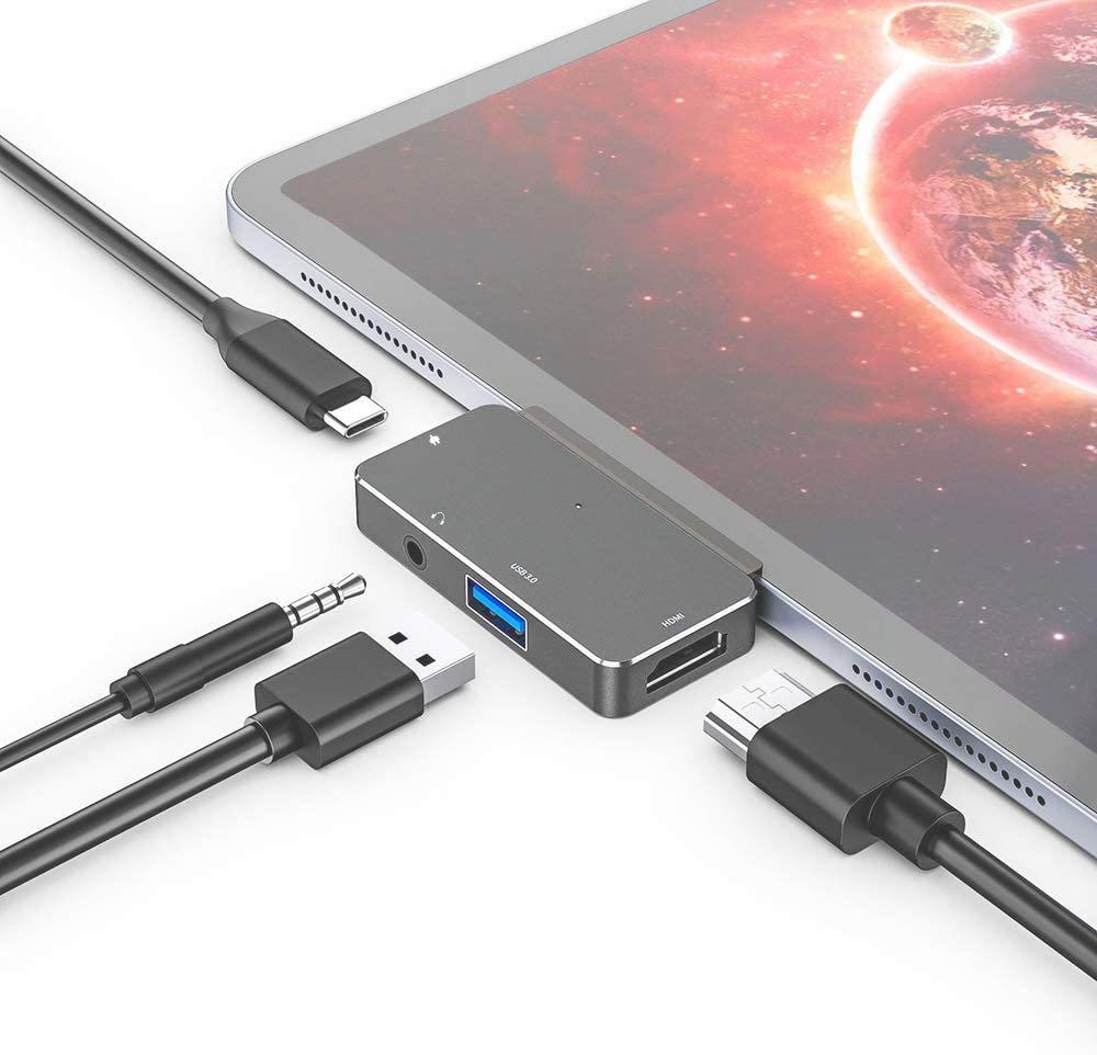 USB Type C ハブ USB C ハブ 4in1 Type-c hub iPad Pro向け PD充電 変換 アダプタ_画像1