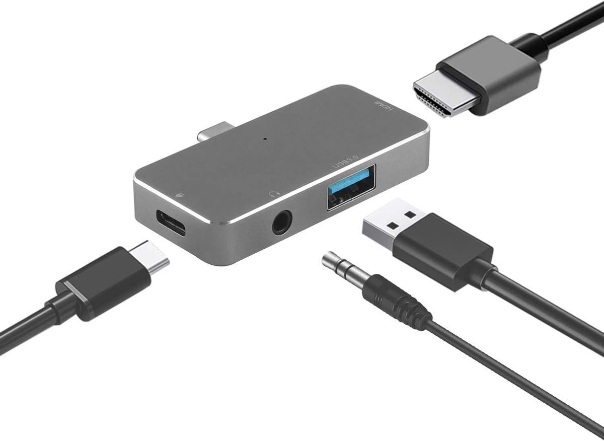 USB Type C ハブ USB C ハブ 4in1 Type-c hub iPad Pro向け PD充電 変換 アダプタ_画像4