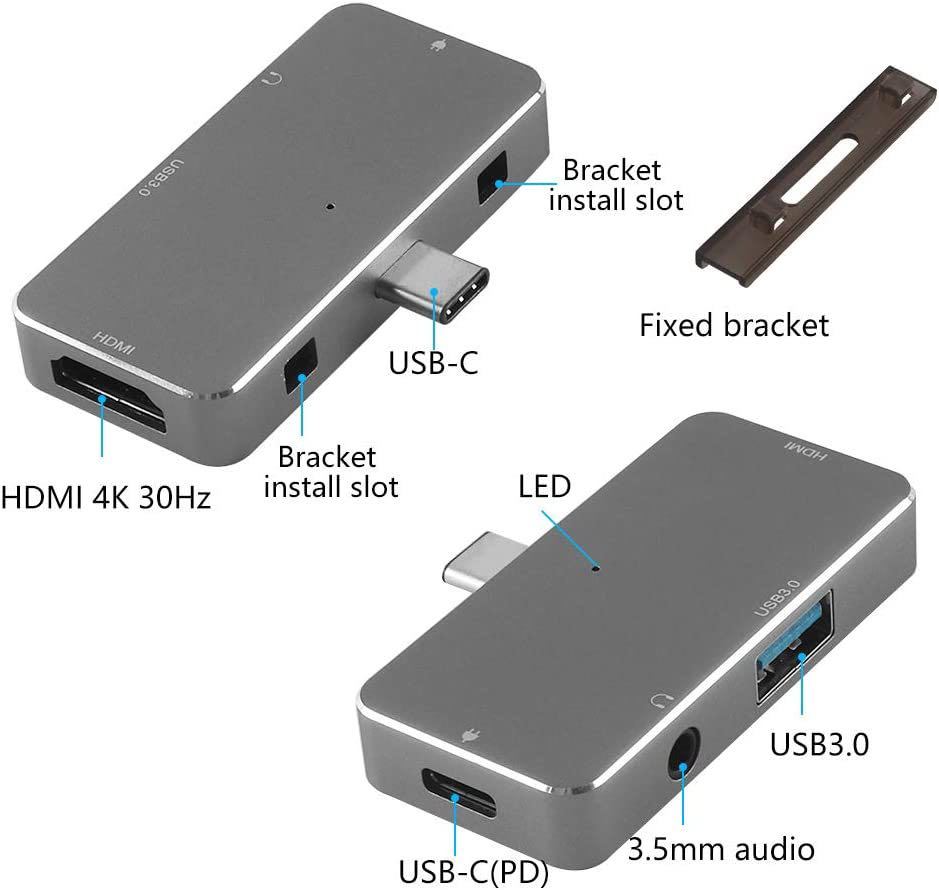USB Type C ハブ USB C ハブ 4in1 Type-c hub iPad Pro向け PD充電 変換 アダプタ_画像2
