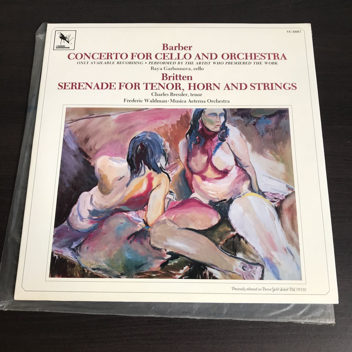 barber concerto for cello and orchestra VC 81057 Britten SERENADE FOR TENOR, HORN AND STRINGS LPレコード_画像4