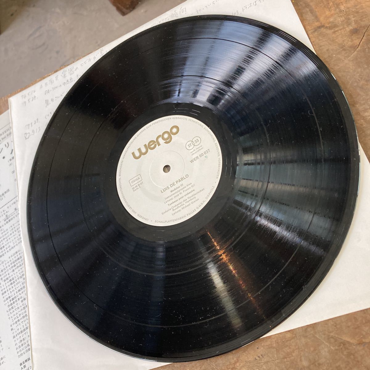 WERGO WER 60037 LUIS DE PABLO ルイス・デ・パブロ クラシック 現代音楽 レコード LP コレクション_画像3