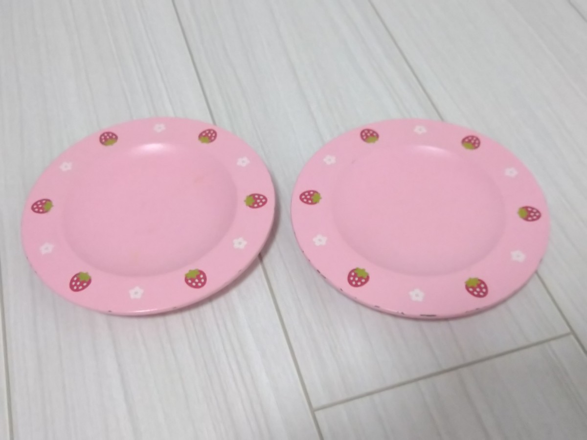  mother garden . plate tableware wooden ki gold toy . strawberry pink cutlery tray 