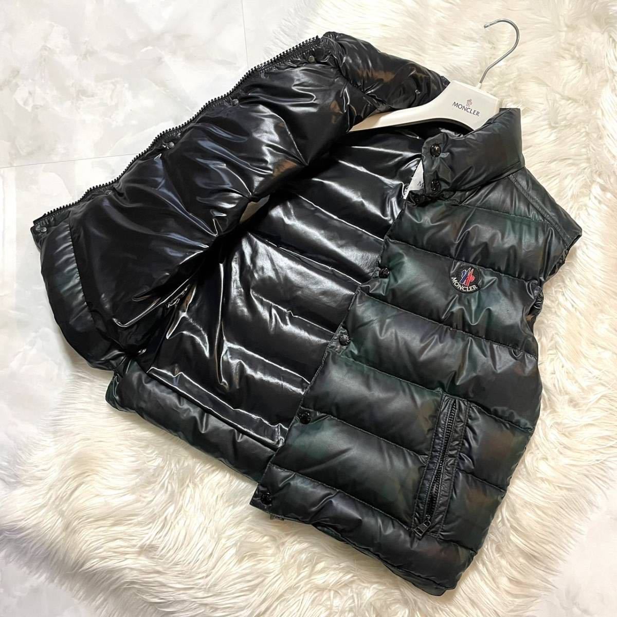 本物 国内正規品 モンクレール CORBIER チェック柄 ダウンベスト 濃緑 2 MONCLER ジレ ジャケットの画像9