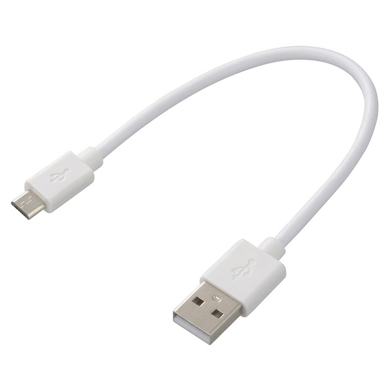 USBケーブル microBケーブル 2A USB-マイクロB 18cm｜SMT-LB18CM-W 01-7239 オーム電機_画像1